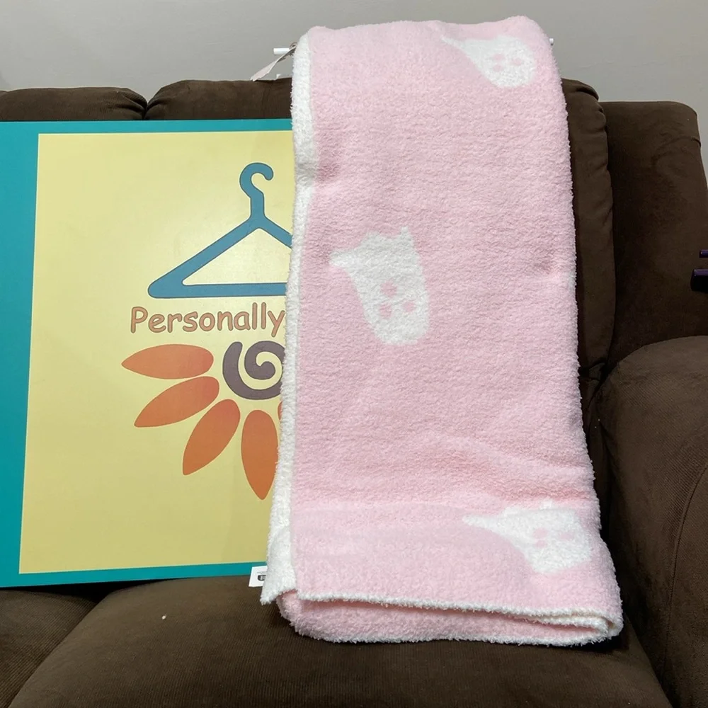 Cupcakes & Cashmere Oversized GHOST Print Throw